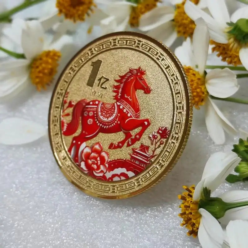 2026 Year of the Horse Chinese Lucky Coins | Metal Souvenir Commemorative Coin Nixie