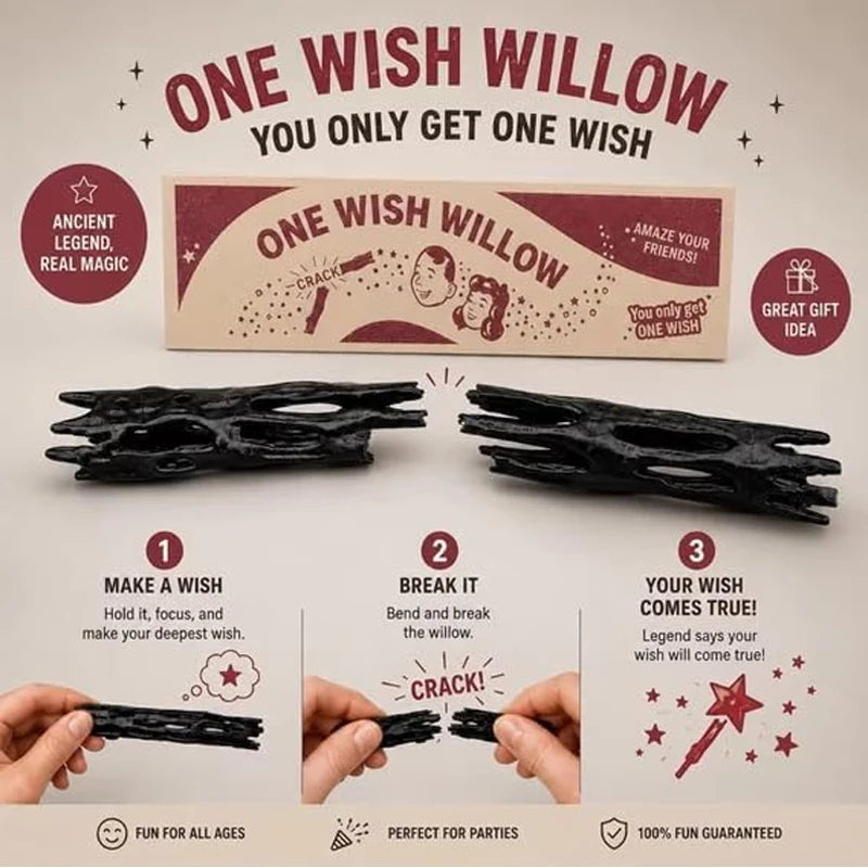 3D Printed Wishing Willow Snap Stick – Breakable Lucky Charm Gift Novelty Lucky Charm Nixie