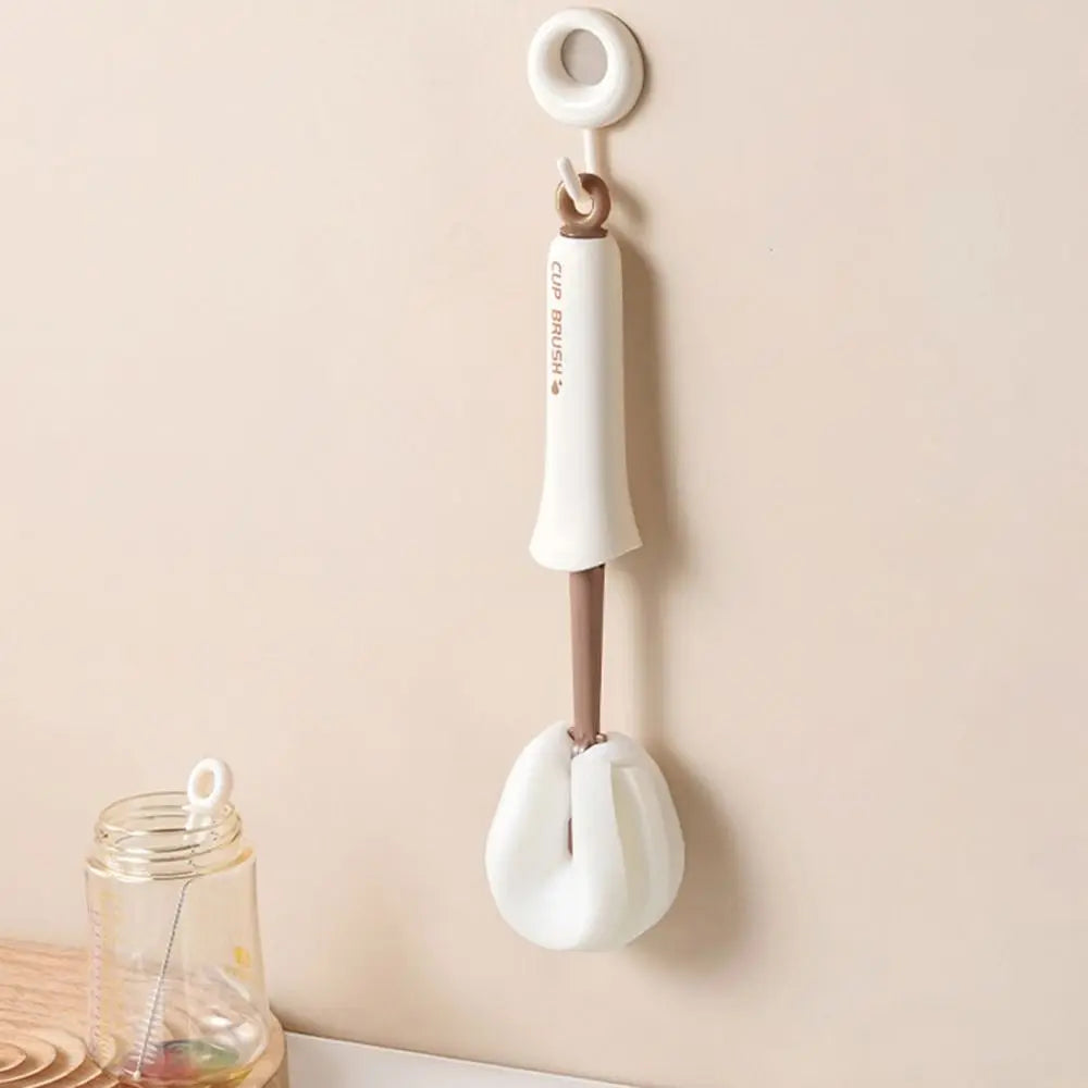 Long-Handle 2-in-1 Cup Cleaning Brush with Sponge