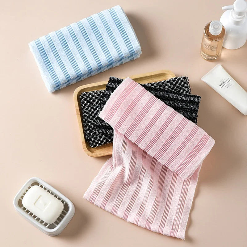 Japanese Nylon Exfoliating Back Scrub Towel | Bath Washcloth Exfoliating Bath Towel Nixie