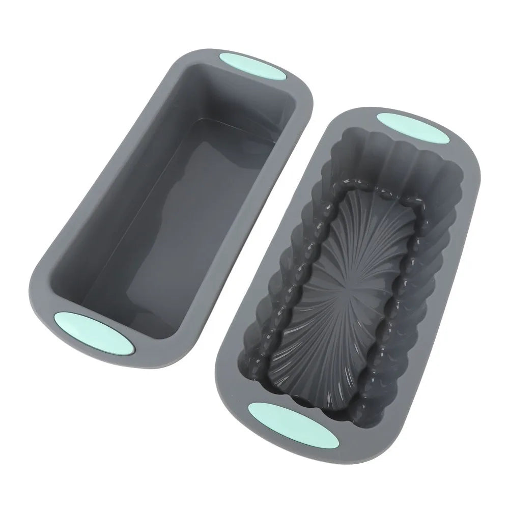 2PCS Silicone Loaf Pan Set – Non-Stick Rectangular Baking Mold