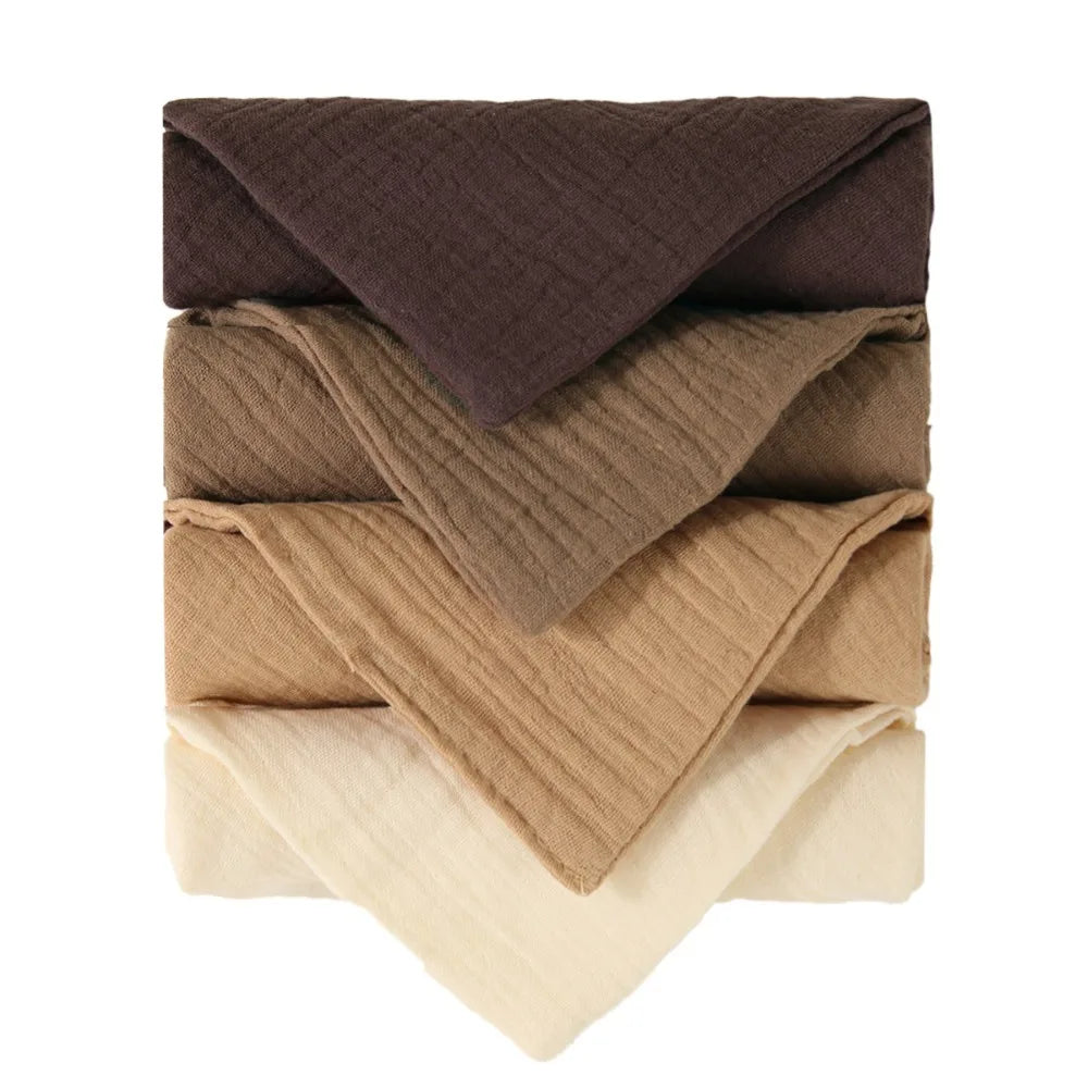4-Layer Cotton Baby Washcloths – Soft Gauze Burp Cloths 3-5 Pack