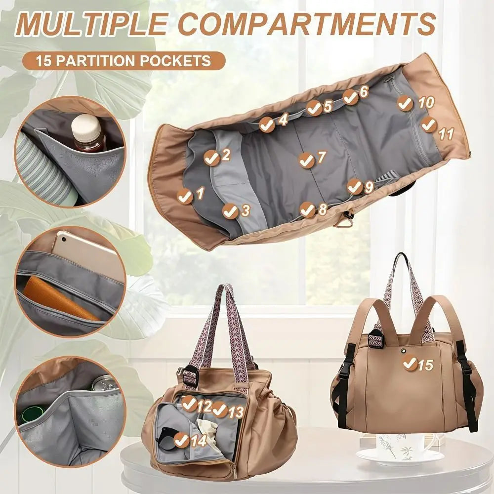 Large Waterproof Women's Backpack Mommy Diaper Bag 15 Pockets