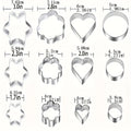 12-Piece Stainless Steel Cookie Cutter Set – Heart, Star, Flower Cookie Cutter Set Nixie 12 PCS-SET