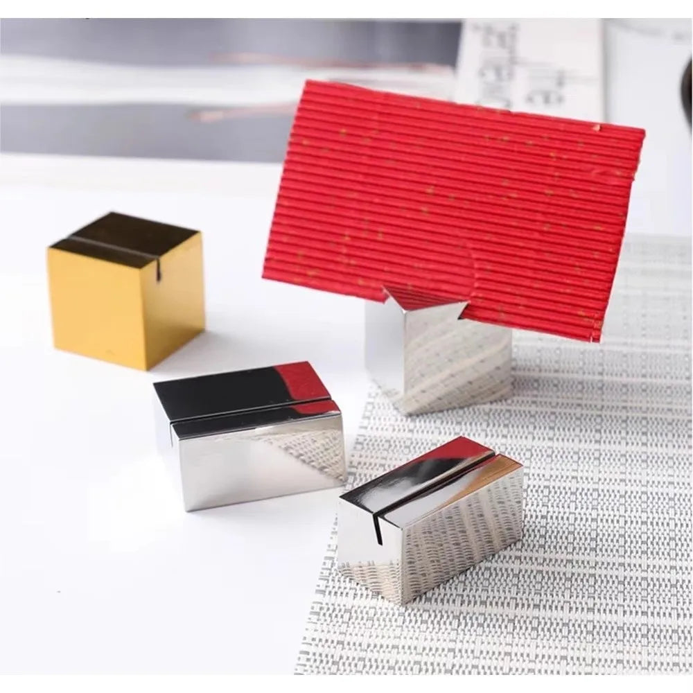 Stainless Steel Table Place Card & Menu Sign Holder Stand