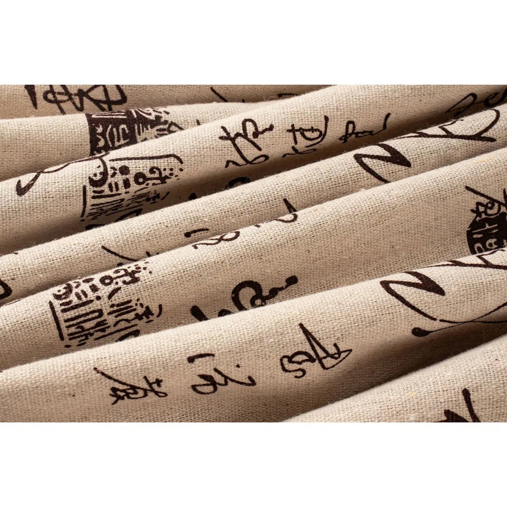 Chinese Calligraphy Cotton Linen Tablecloth | 150×50 & 200×150cm Linen Tablecloth Nixie Beige 200-150cm