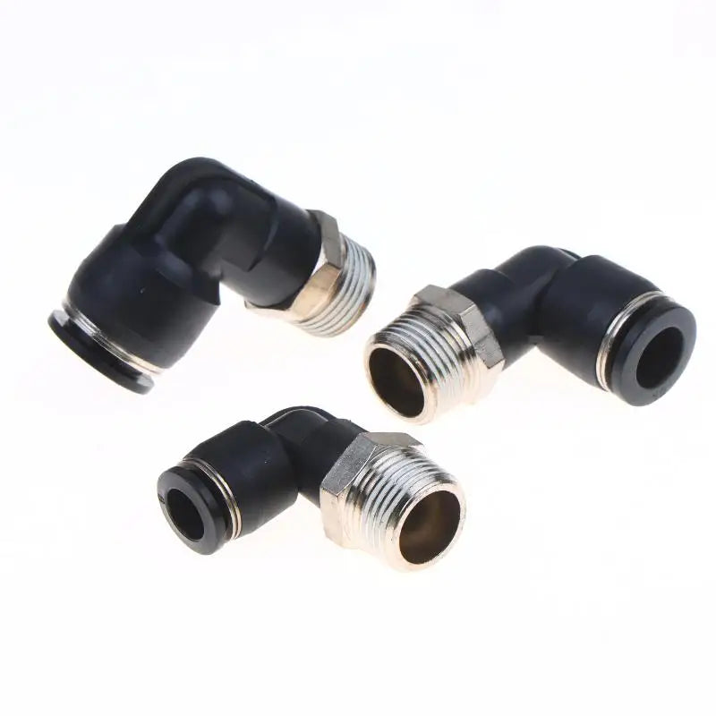 5Pcs 90° Push-Fit Pneumatic Elbow Fittings | PL Series Air Tube Pneumatic Elbow Fittings Nixie