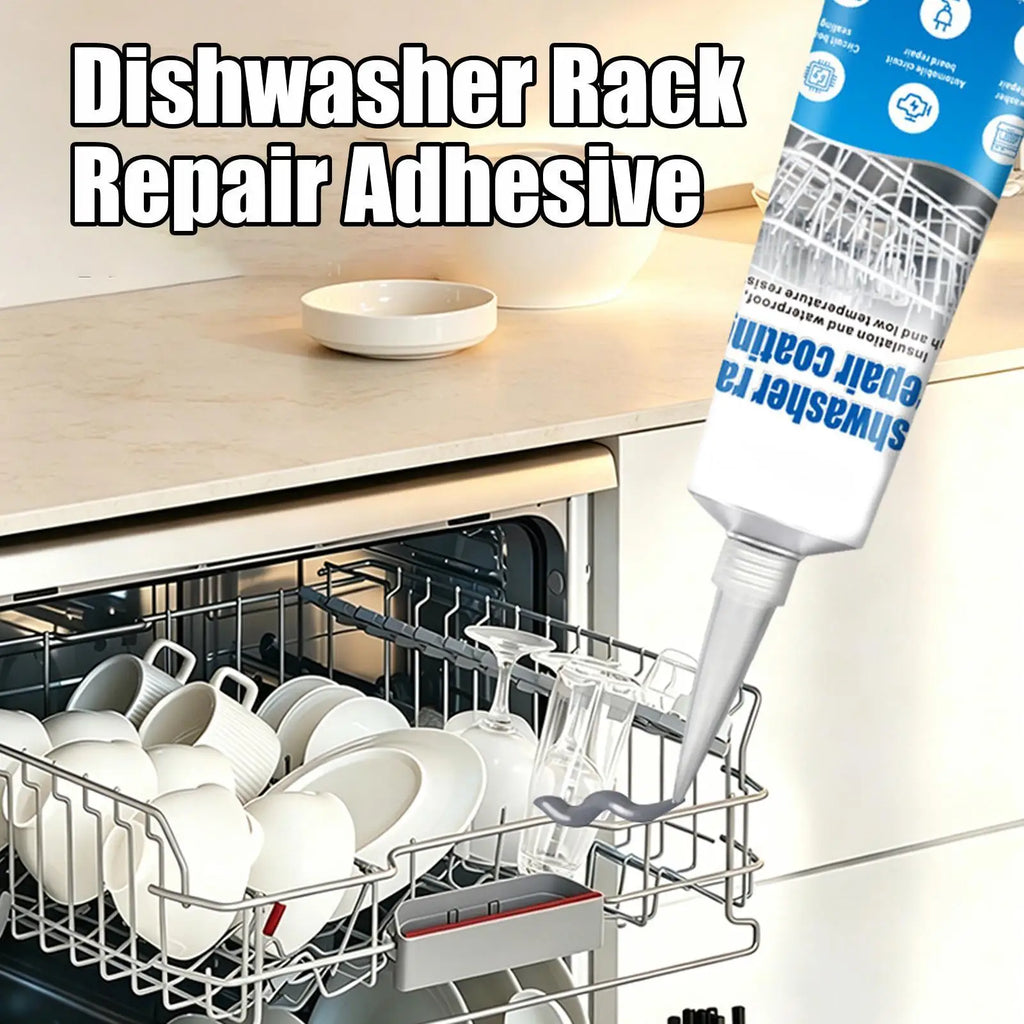 Dishwasher Rack Repair Kit 50ml Anti-Rust Coating Glue & Scraper Rack Repair Kit Nixie