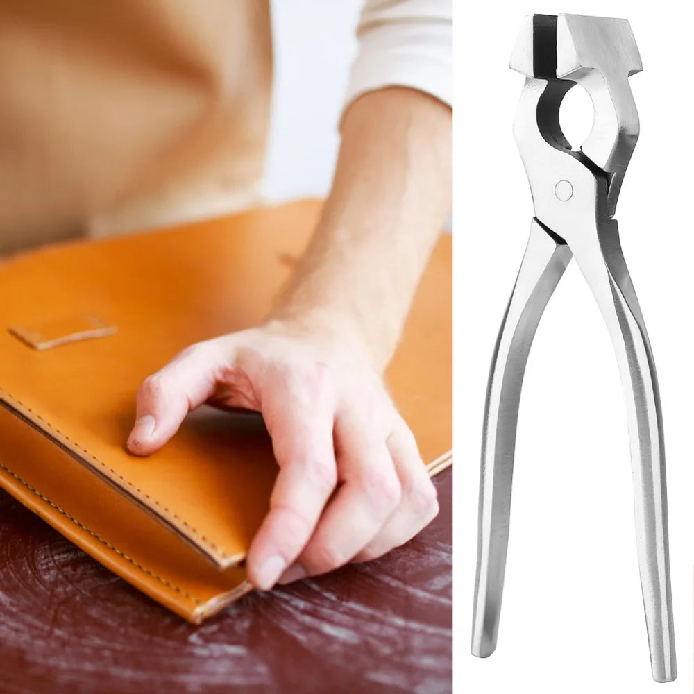 Heavy Duty Leather Edge Press Pliers | Polished Flat Jaw Tool Leather Craft Pliers Nixie