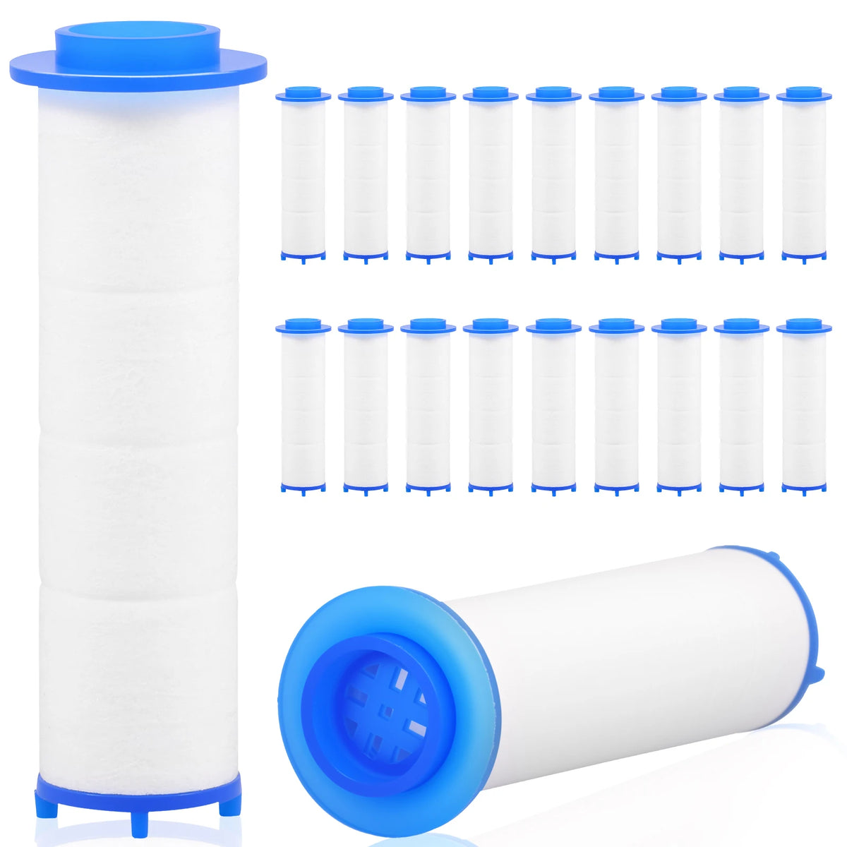 20-Pack PP Cotton Shower Head Filter Replacement Cartridges Shower Filter Cartridge Nixie 20Pcs