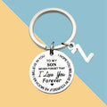 Son & Daughter U-Z Letter Keychain | Stainless Steel Gift Letter Keychain Nixie N daughter
