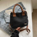 Women's Canvas Tote Bag – Trendy Casual Handbag for Daily Use Canvas Tote Bag Nixie BB-1255Black