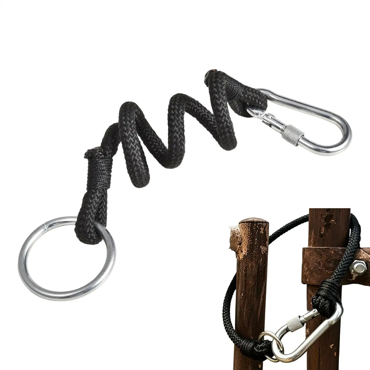Heavy-Duty Horse Gate Latch – Weatherproof Rope Lock Horse Gate Latch Nixie As show