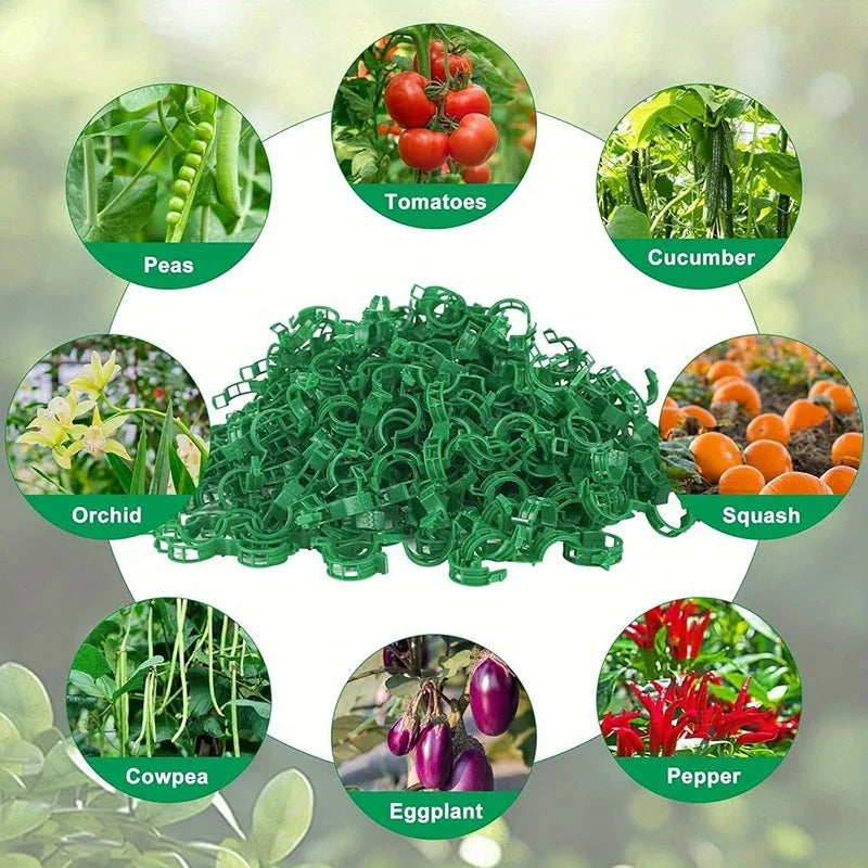 200Pcs Garden Plant Support Clips for Vines, Tomatoes & Climbing Plants Garden Plant Clips Nixie