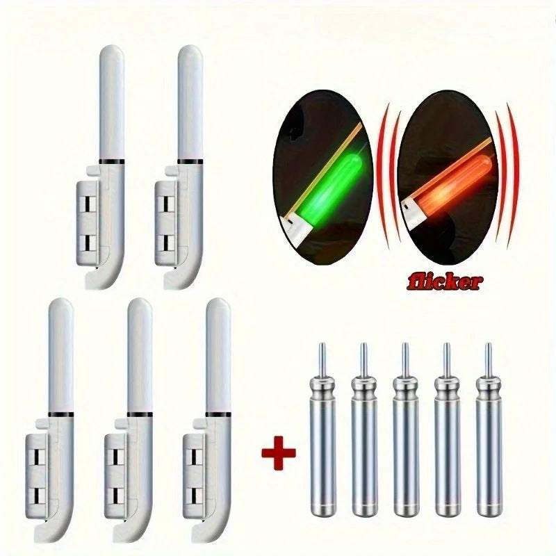 LED Night Fishing Bite Light Set + CR425 Battery – 3 or 5 Pack