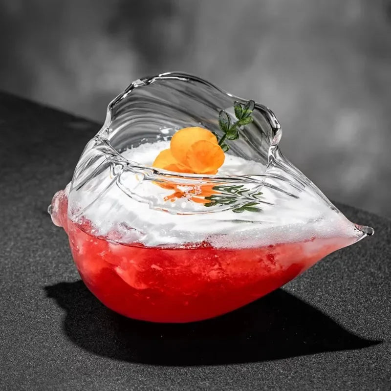 Handmade Carved Conch Shell Cocktail Glass Cup | Bar & Party Cocktail Glass Nixie