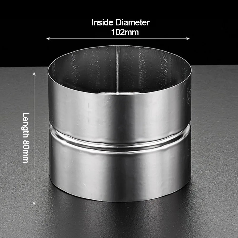 Stainless Steel Straight Pipe Joint Adapter 51mm–102mm Pipe Coupling Adapter Nixie 102mm 16mm