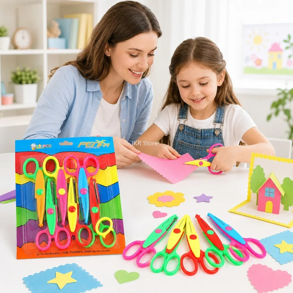 Decorative Wavy Scissors 6-Piece Set – DIY Paper Craft Cutting Craft Scissors Set Nixie