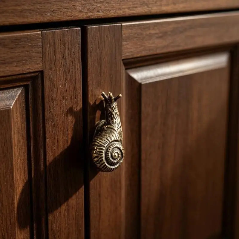 Solid Brass Seal Cabinet Knob – Vintage Antique Brass Finish Cabinet Drawer Knob Nixie