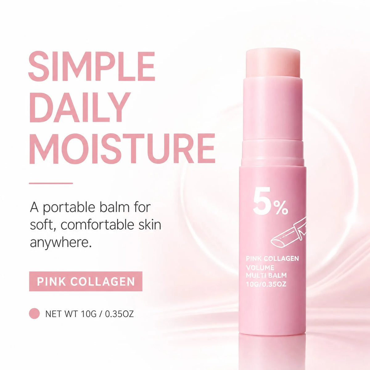OceAura PDRN Collagen Multi Balm Stick – Face, Lip & Eye Collagen Balm Stick Nixie