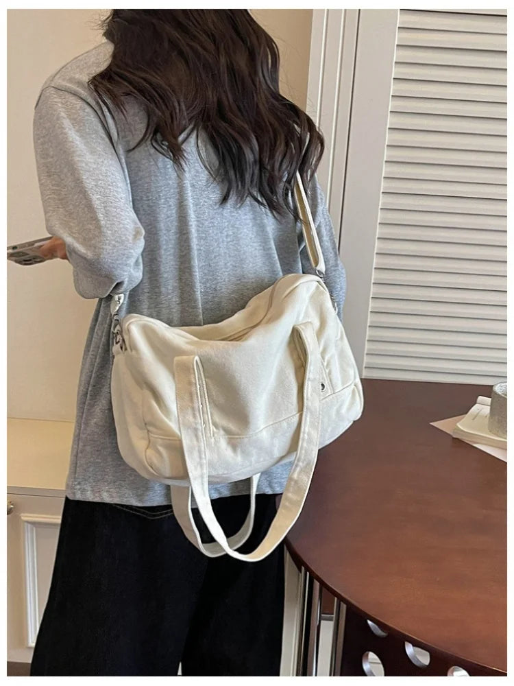 Nixie Women's Denim Tote Bag – Large Shoulder Crossbody Denim Tote Bag Nixie