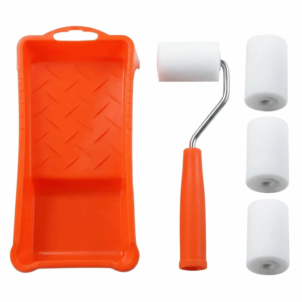2-Inch Foam Paint Roller Set – Anti-Drip Wall Painting Kit Paint Roller Set Nixie Orange