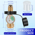 Adjustable Propane Regulator Hose with Gauge – 5FT Braided Propane Regulator Hose Nixie Only connectors