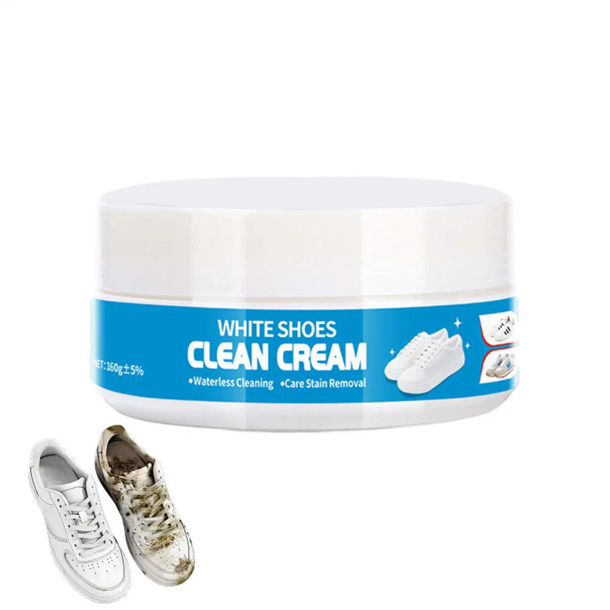 White Shoe Cleaner Cream with Sponge – Rinse-Free Whitening Shoe Cleaner Cream Nixie Default Title