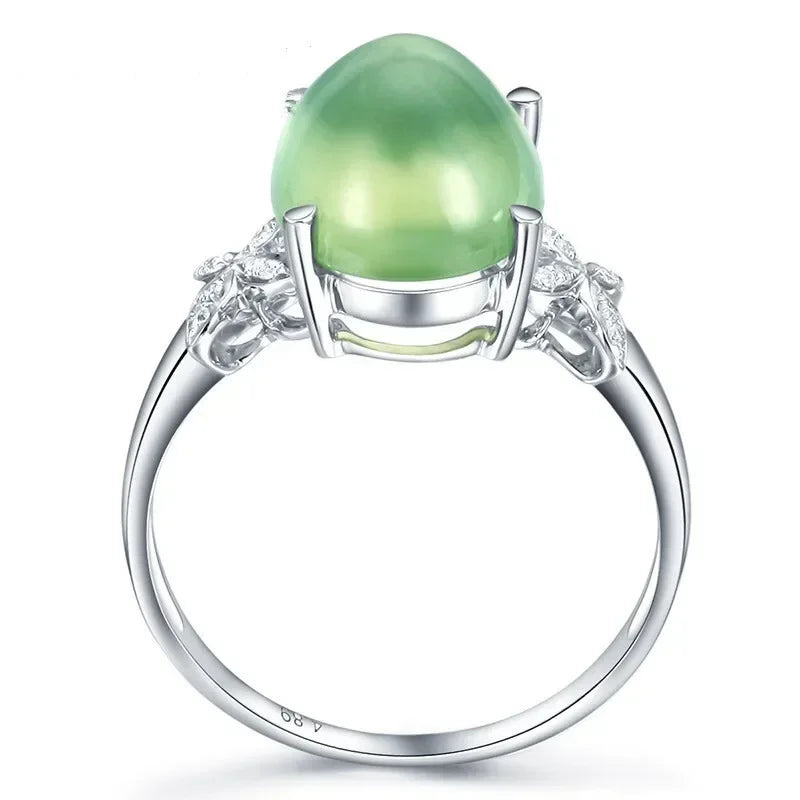 Women's Vintage Silver Butterfly Cat Eye Ring | Sizes 6–10