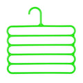 5-Tier Pants Hanger Space-Saving Anti-Slip Closet Organizer Multi-Layer Clothes Hanger Nixie Green