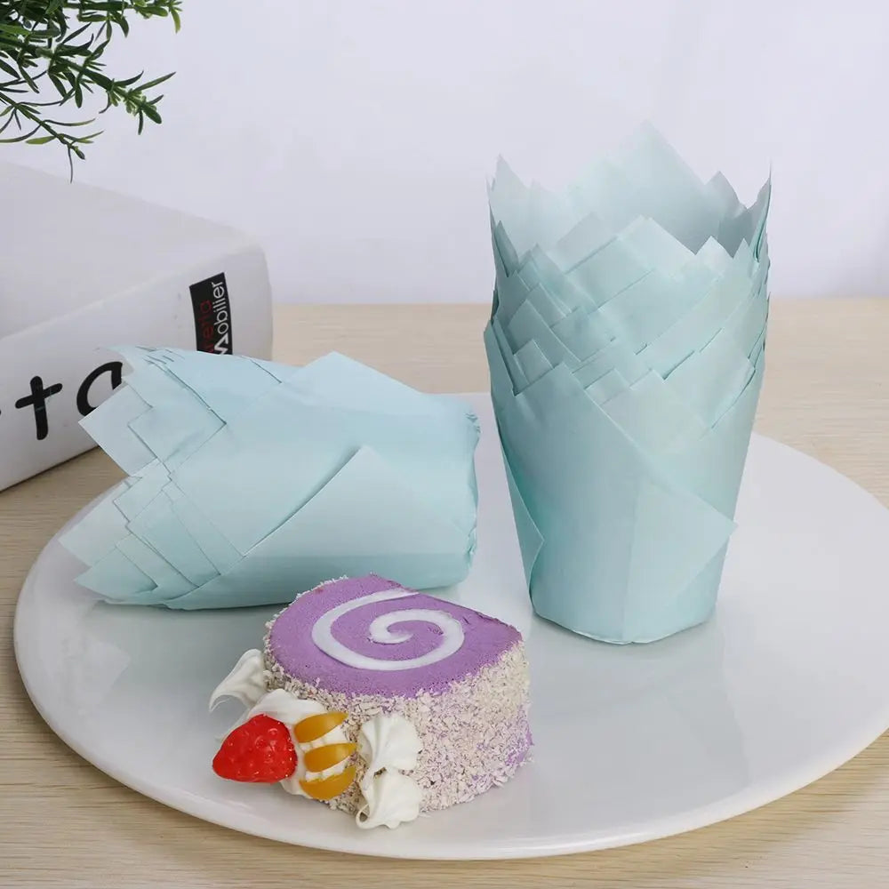 50pcs Candy Color Greaseproof Cupcake Liners & Muffin Wrappers Cupcake Liners Nixie
