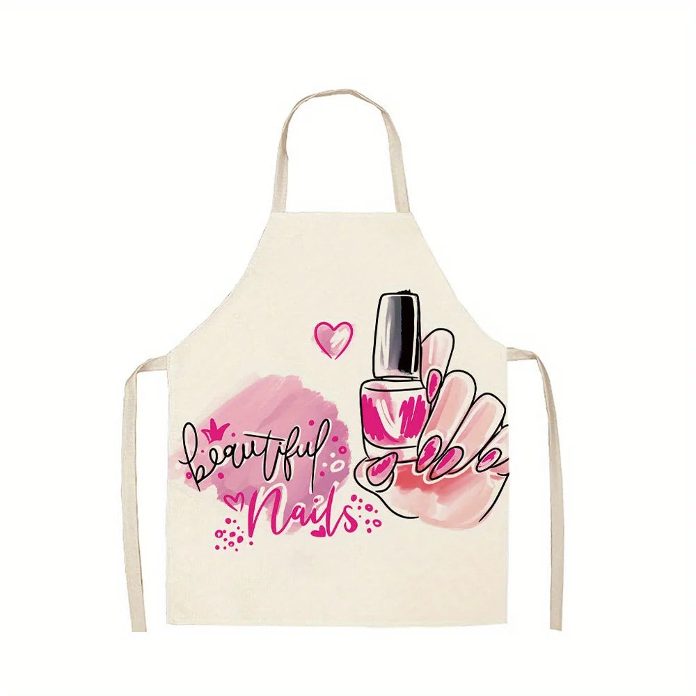 Women's Flax Pinafore Apron – Nail, Beauty & Kitchen Bib Women's Pinafore Apron Nixie A 66CM
