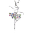 Ballet Girl Alloy Pendant Necklace – Multiple Colors Pendant Necklace Nixie MULTI