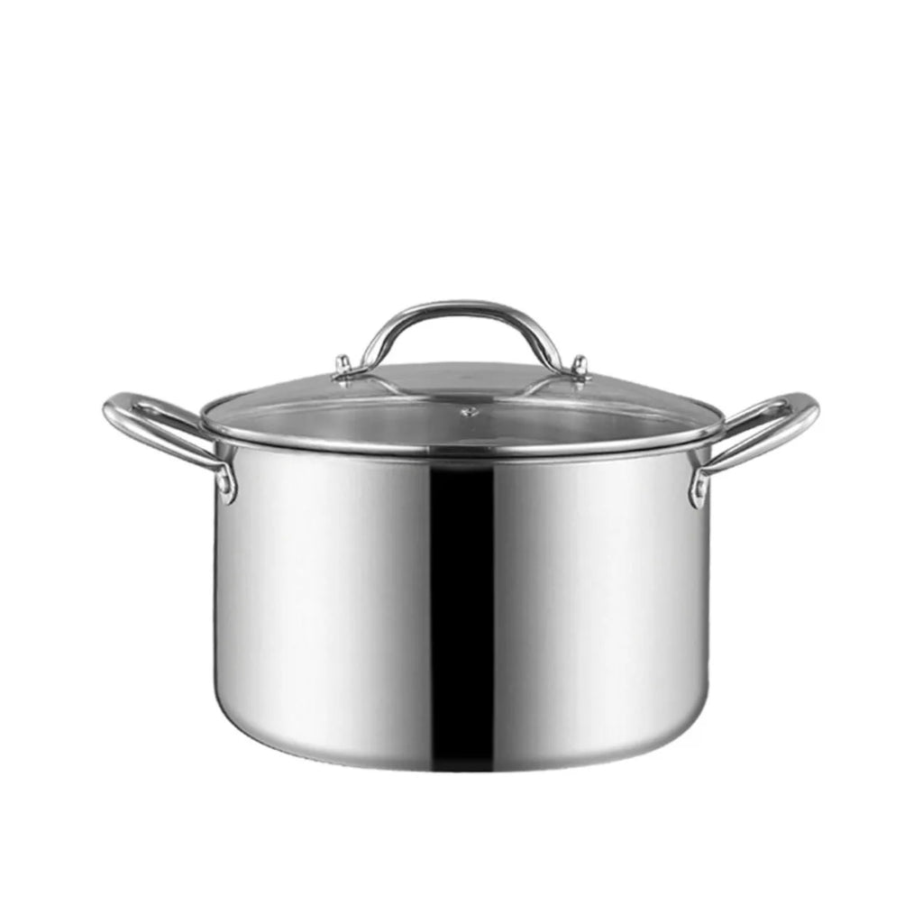 FEB.WIND Hybrid Nonstick Stockpot – Oven-Safe 900°F Glass Lid Nonstick Stockpot Nixie
