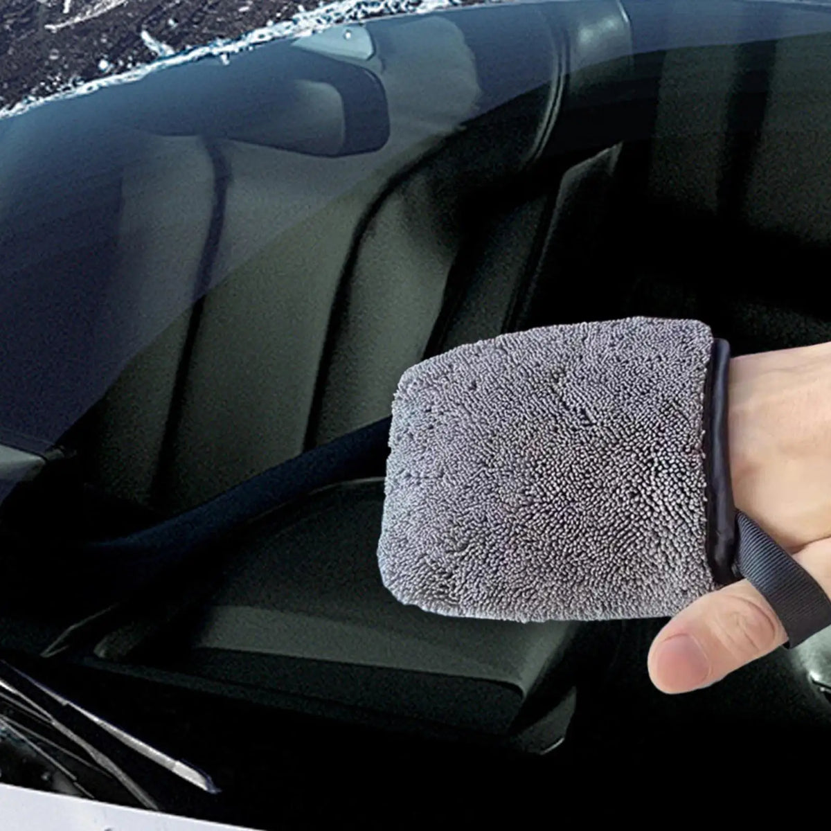 Double-Sided Car Washing Mitt Gloves – Dashboard & Seats Car Cleaning Mitt Nixie