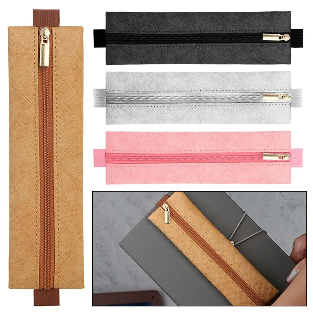 Tyvek Elastic Buckle Pen Bag – Portable Large Capacity Holder Pen Holder Bag Nixie
