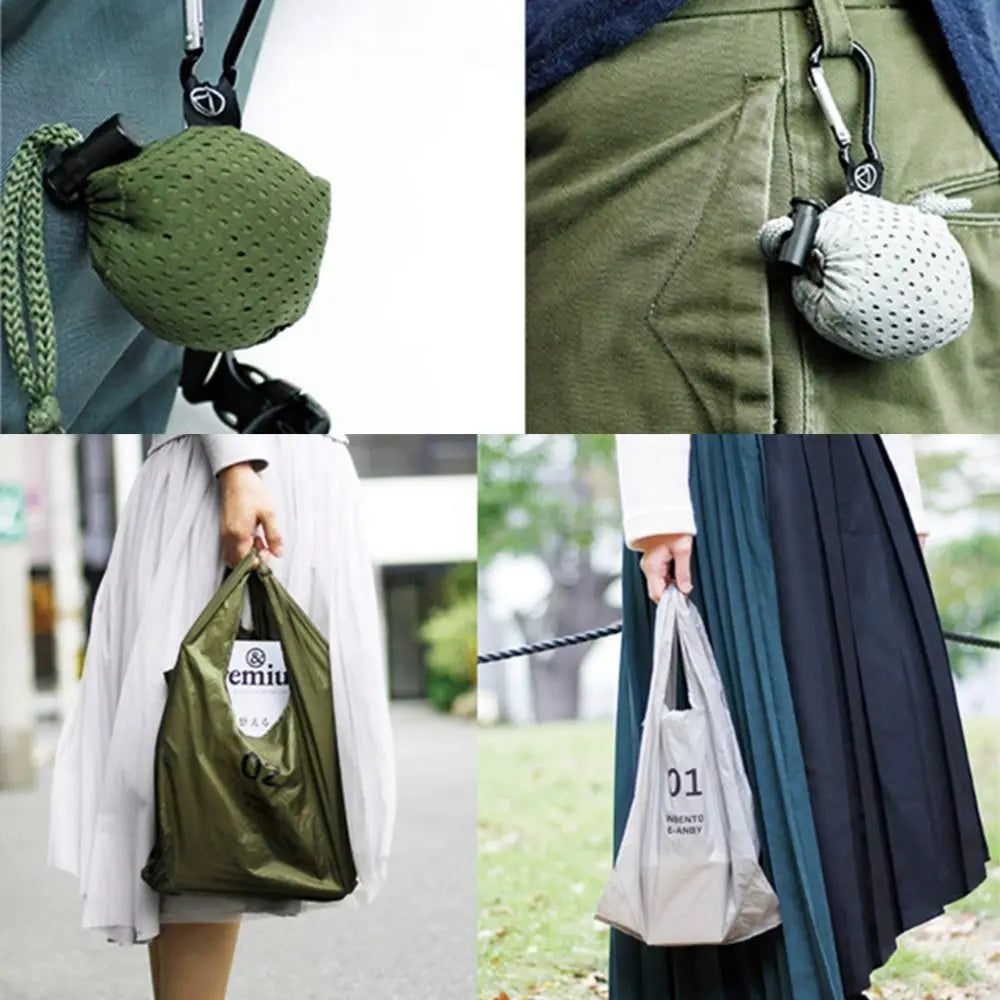 Nixie Portable Nylon Folding Reusable Tote Bag – Waterproof & Eco Folding Tote Bag Nixie