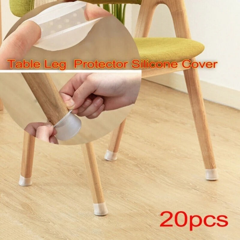 20pcs Silicone Chair Leg Floor Protectors | Table Feet Pad Covers Floor Protector Caps Nixie