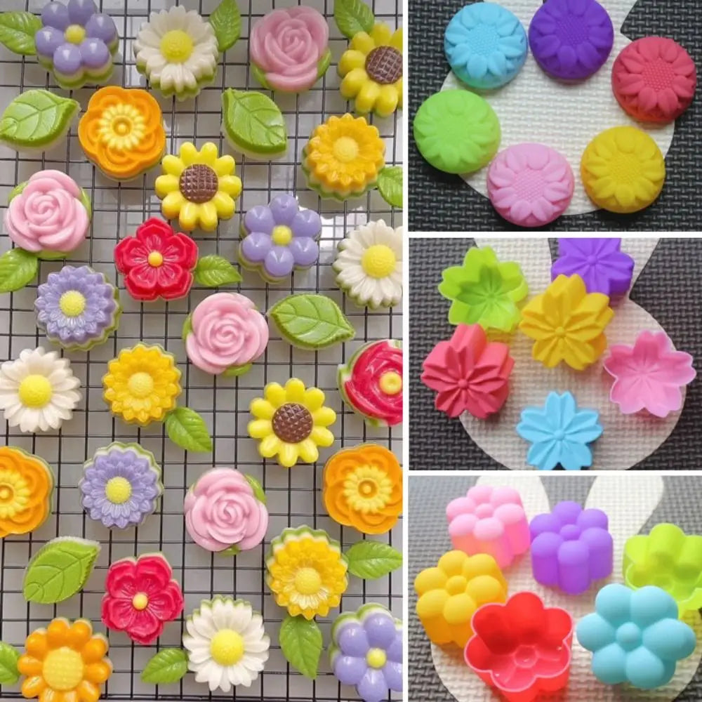 5cm Silicone Flower Cake Mold – Mini DIY Cupcake & Soap Mould Silicone Baking Mold Nixie