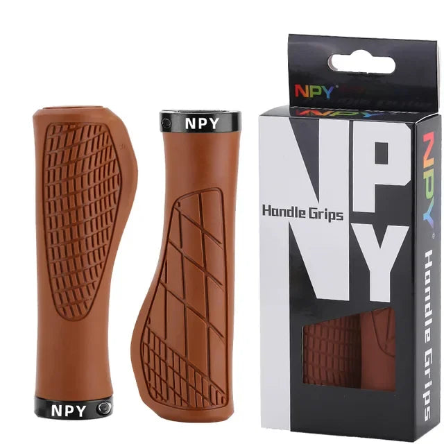Lock-On MTB Handlebar Grips Anti-Slip Rubber BMX Bike Grips Bike Handlebar Grips Nixie BROWN