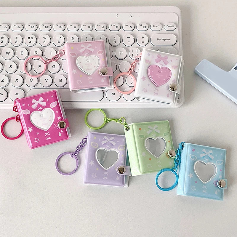 Mini Photo Album Keychain – 32 Pocket Photocard Holder Mini Photo Album Nixie