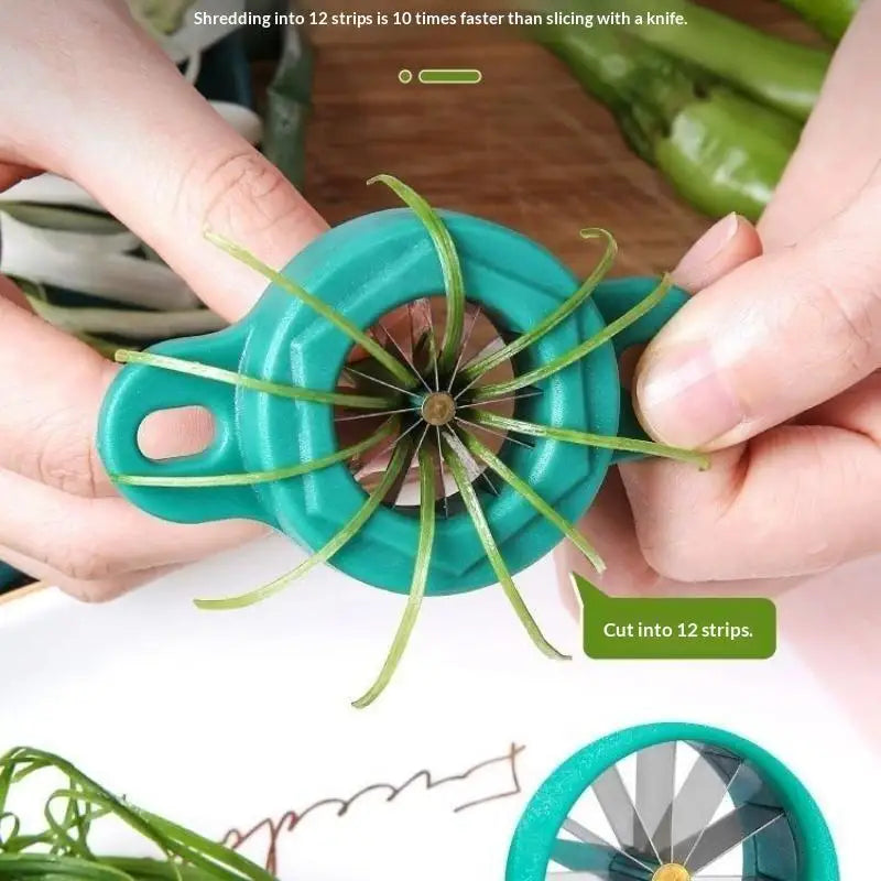 Green Onion Shredder – BPA-Free Stainless Steel Vegetable Slicer Vegetable Shredder Nixie