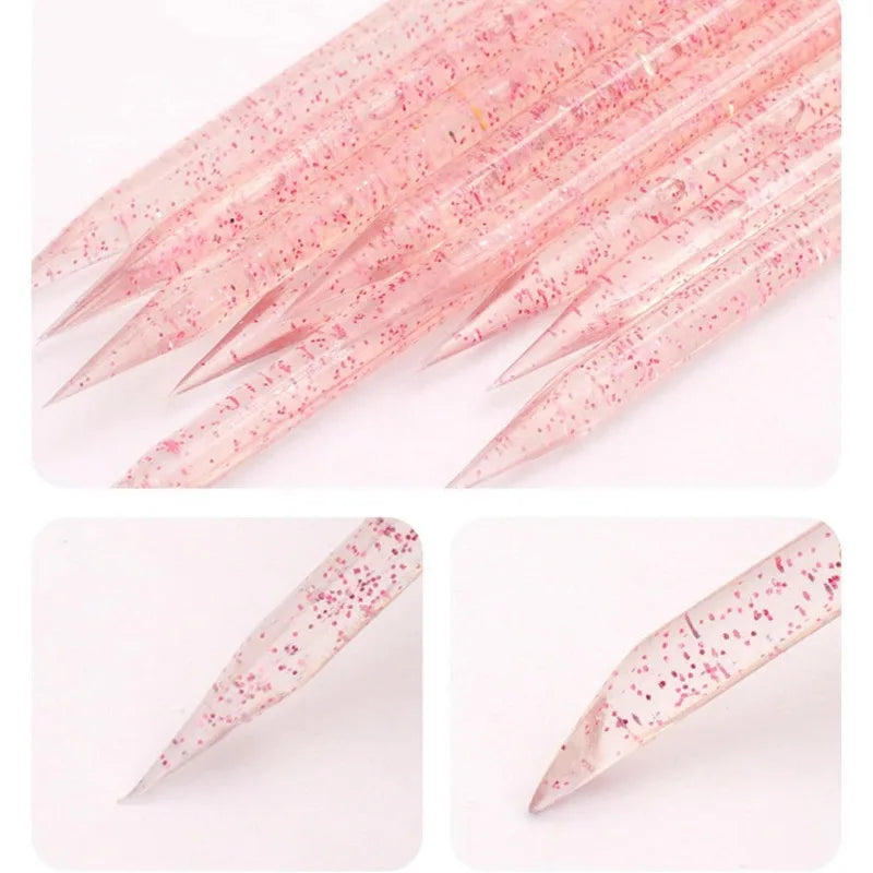 50PCS Double Sided Mini Nail Files & Cuticle Sticks Manicure Kit Nail File Set Nixie