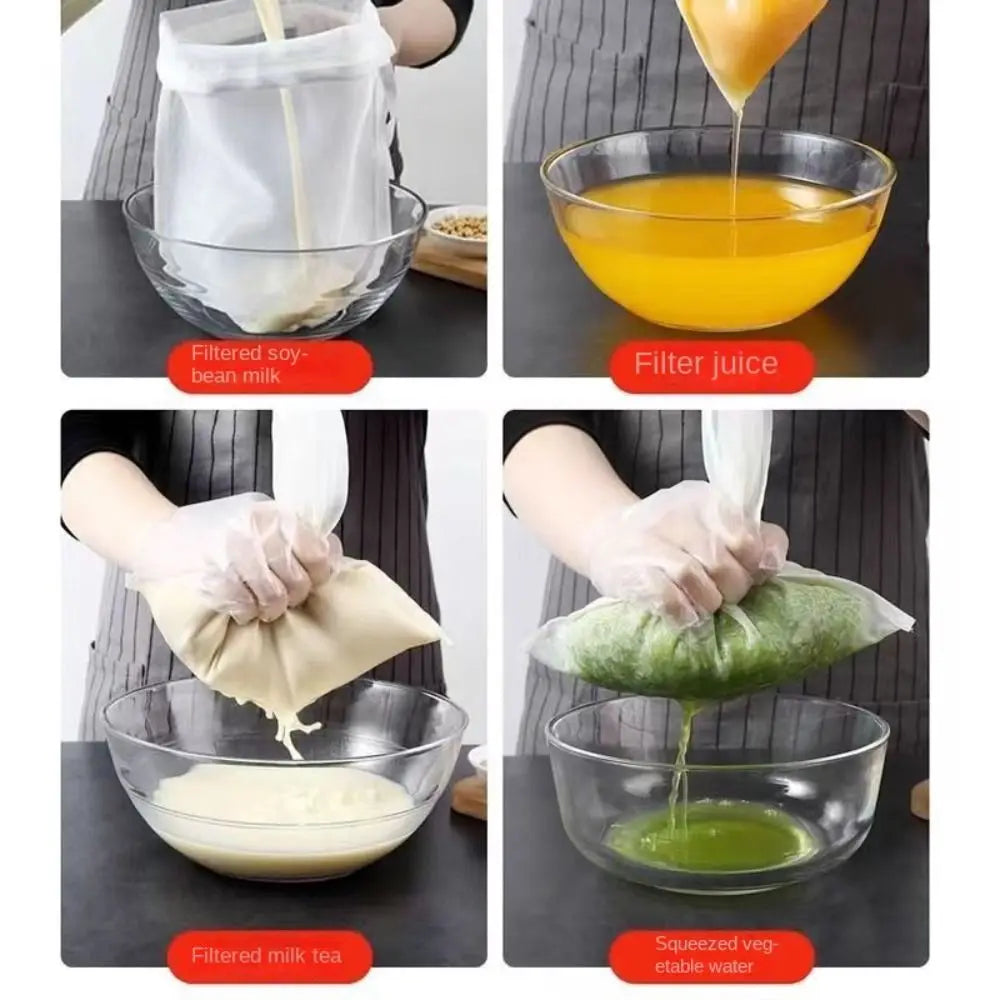 Reusable Nylon Cheesecloth Filter Bags – Tofu & Spice Strainer Kitchen Strainer Bag Nixie