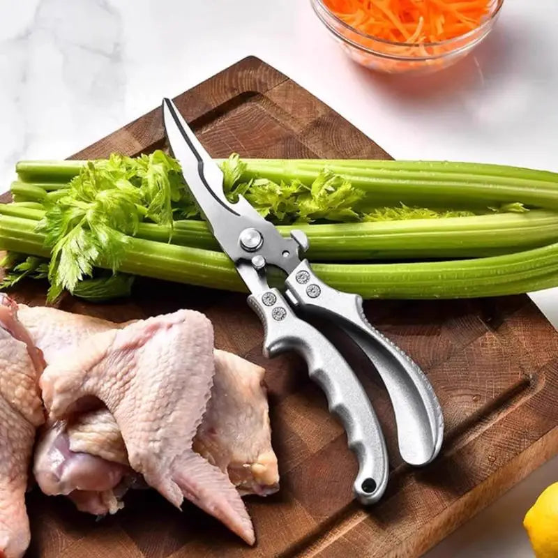 Stainless Steel Kitchen Shears – Bone, Meat & Vegetable Kitchen Shears Nixie