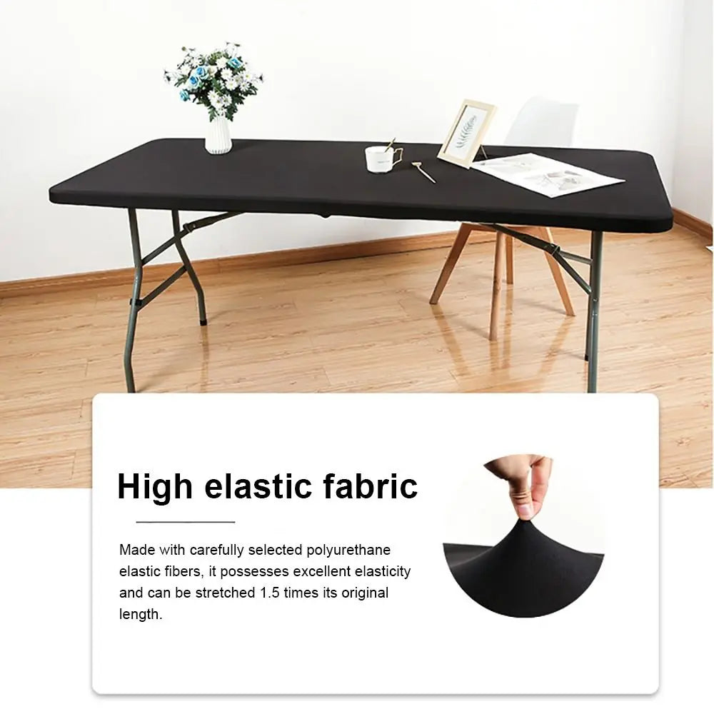 6FT Spandex Stretch Elastic Fitted Rectangle Tablecloth Fitted Tablecloth Nixie