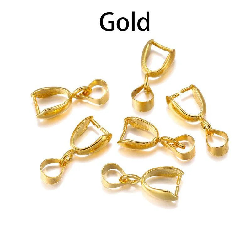 20pcs Gold Copper Pendant Clasp Hook Bails for DIY Jewelry Jewelry Findings Nixie Gold 20Pcs