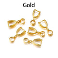 20pcs Gold Copper Pendant Clasp Hook Bails for DIY Jewelry Jewelry Findings Nixie Gold 20Pcs