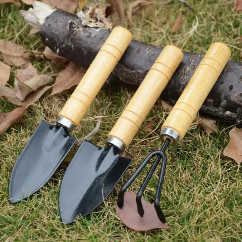 3-Piece Mini Garden Tool Set – Shovel, Trowel & Rake Mini Garden Tool Set Nixie