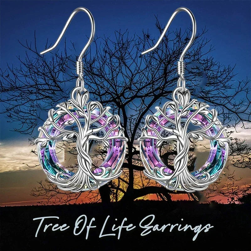 Celtic Tree of Life Dangle Earrings – Cubic Zirconia Drop Dangle Drop Earrings Nixie